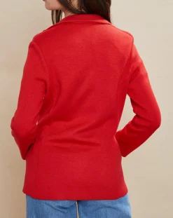 Femme Devernois Vestes, Blousons^Veste blazer en Laine mélangée Voilier rouge