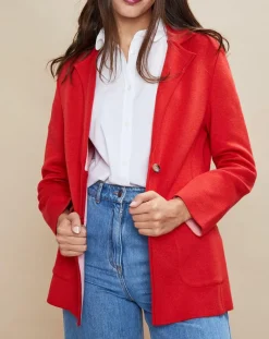 Femme Devernois Vestes, Blousons^Veste blazer en Laine mélangée Voilier rouge