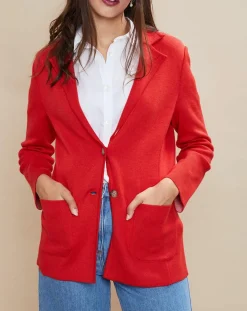 Femme Devernois Vestes, Blousons^Veste blazer en Laine mélangée Voilier rouge