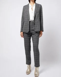 Femme Esprit Vestes, Blousons^Veste blazer prince de galles lurex grise