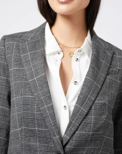 Femme Esprit Vestes, Blousons^Veste blazer prince de galles lurex grise