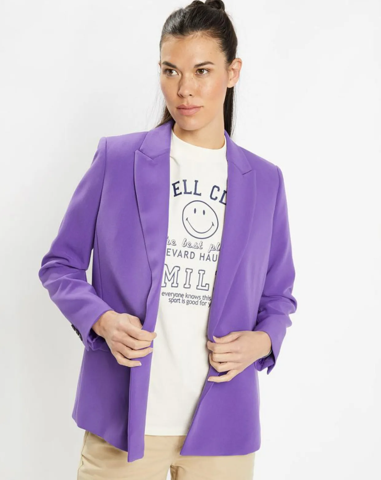 Veste blazer Rune double boutonnage violette-Galeries Lafayette Outlet