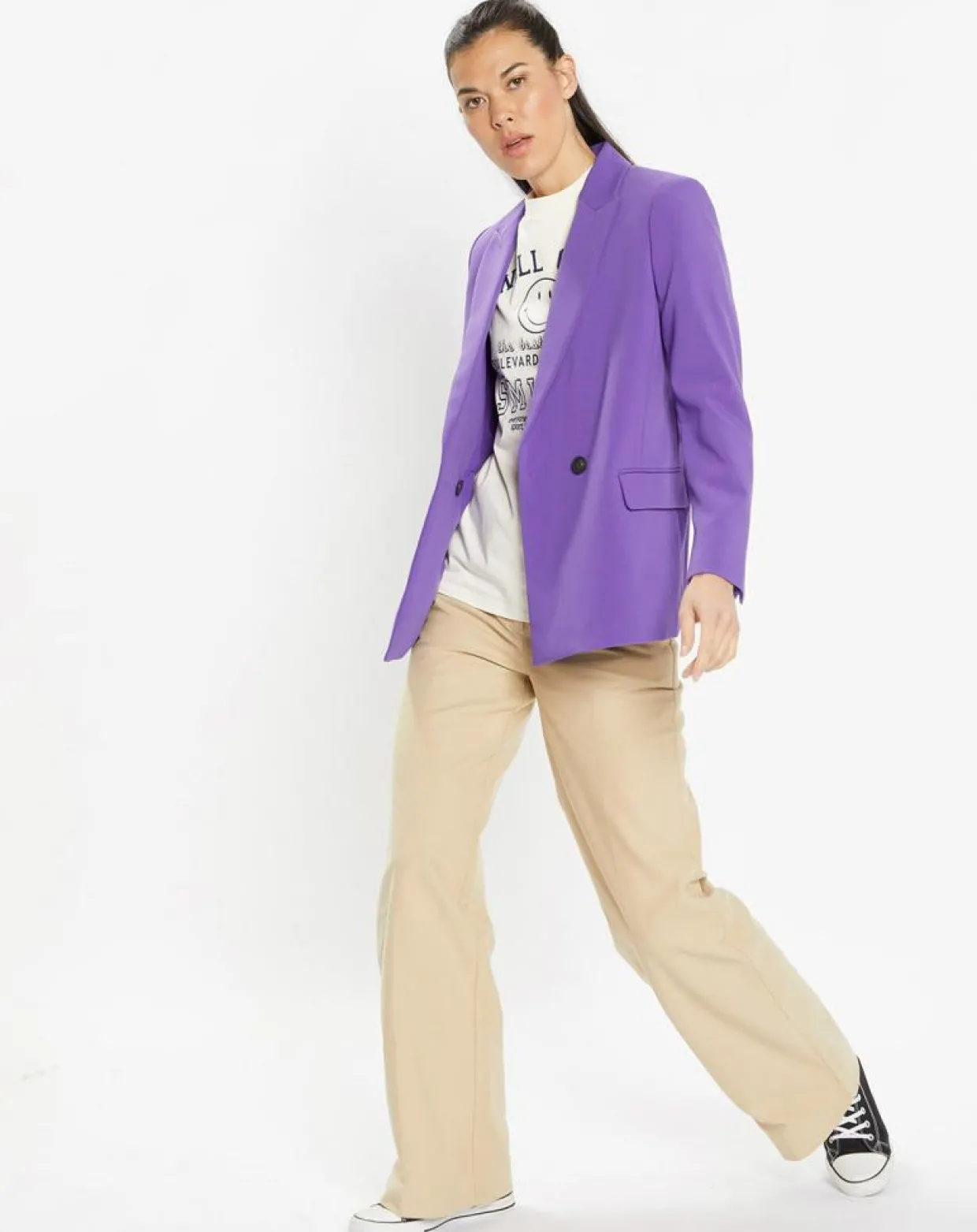 Veste blazer Rune double boutonnage violette-Galeries Lafayette Outlet