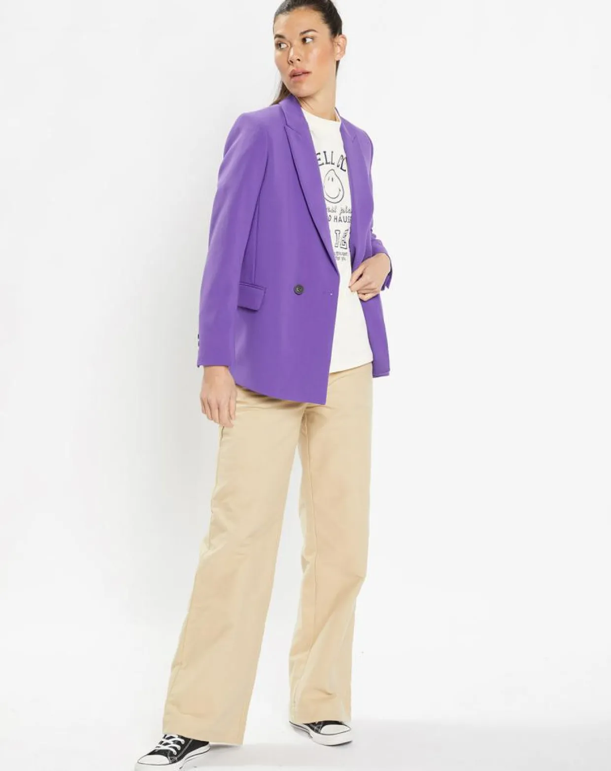 Veste blazer Rune double boutonnage violette-Galeries Lafayette Outlet