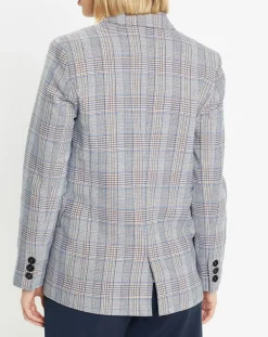 Femme Galeries Lafayette Vestes, Blousons^Veste blazer Rune double boutonnage imprimé Pince de Galles gris/noir