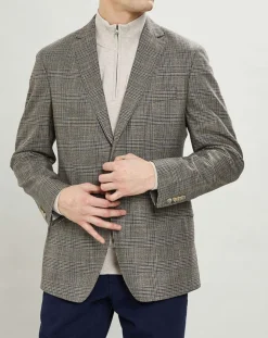 Homme Hackett London Vestes, Blousons^Veste Chek imprimée prince de galles beige