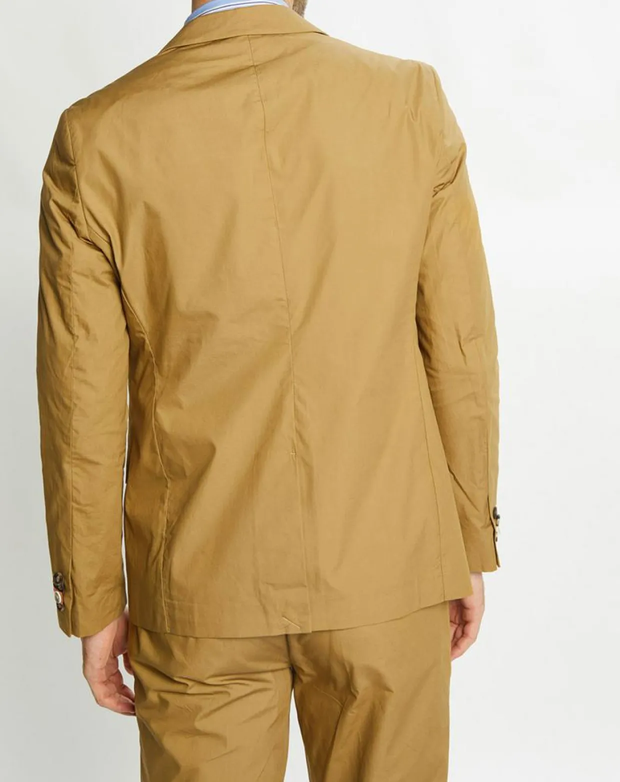 Homme Scotch & Soda Vestes, Blousons^Veste Cintrée en Popeline Stretch 2 boutons camel