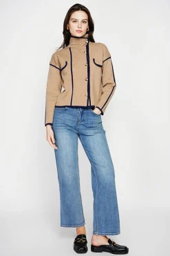 Femme C&Jo Vestes, Blousons^Veste col montant camel