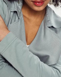 Femme Esprit Vestes, Blousons^Veste courte à poche gris bleuté