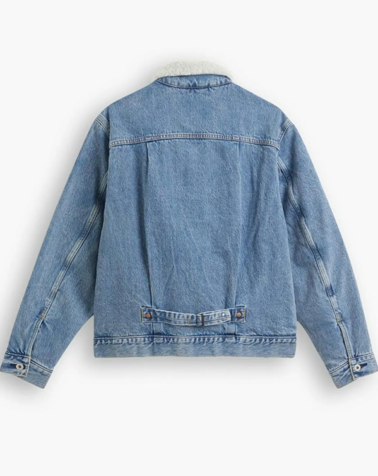Veste courte en Coton denim col façon sherpa Trucker bleue-Levi's®
