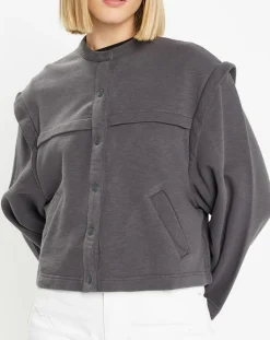 Femme Galeries Lafayette Vestes, Blousons^Veste courte en Coton Léonor gris foncé
