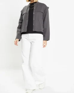 Femme Galeries Lafayette Vestes, Blousons^Veste courte en Coton Léonor gris foncé