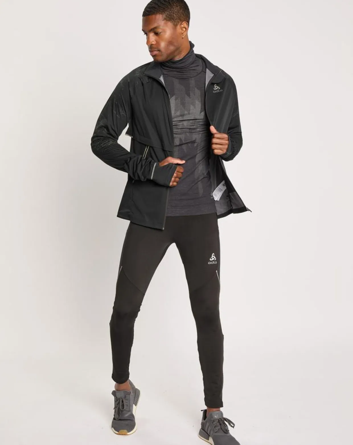 Veste de running réfléchissante Zeroweight Pro Warm noire-Odlo Sale