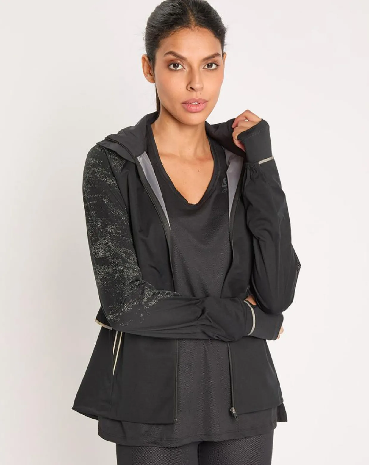 Femme Odlo Vestes, Blousons^Veste de running réfléchissante Zeroweight Pro Warm noire