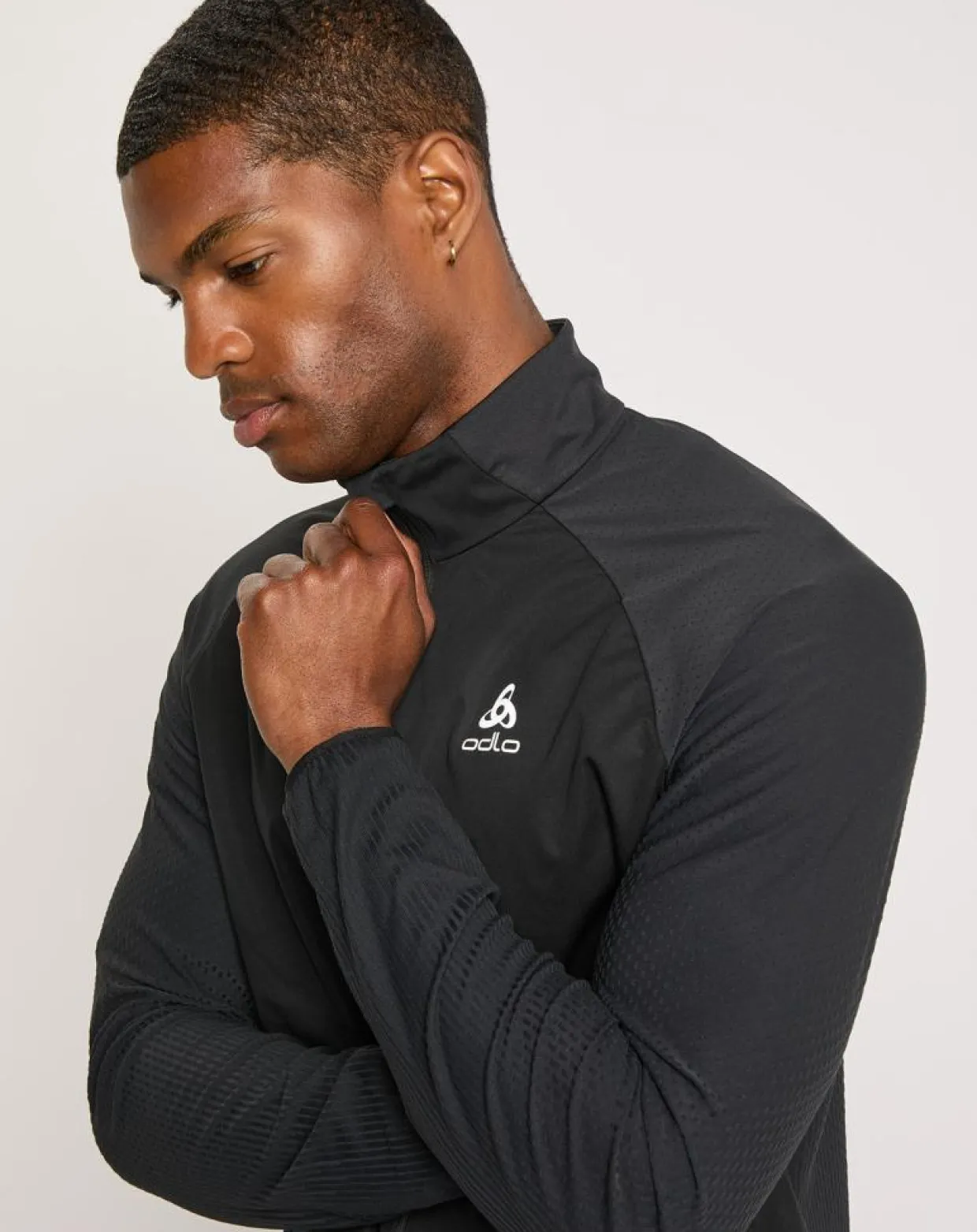 Veste de running Zeroweight Warm Hybrid noire-Odlo Clearance