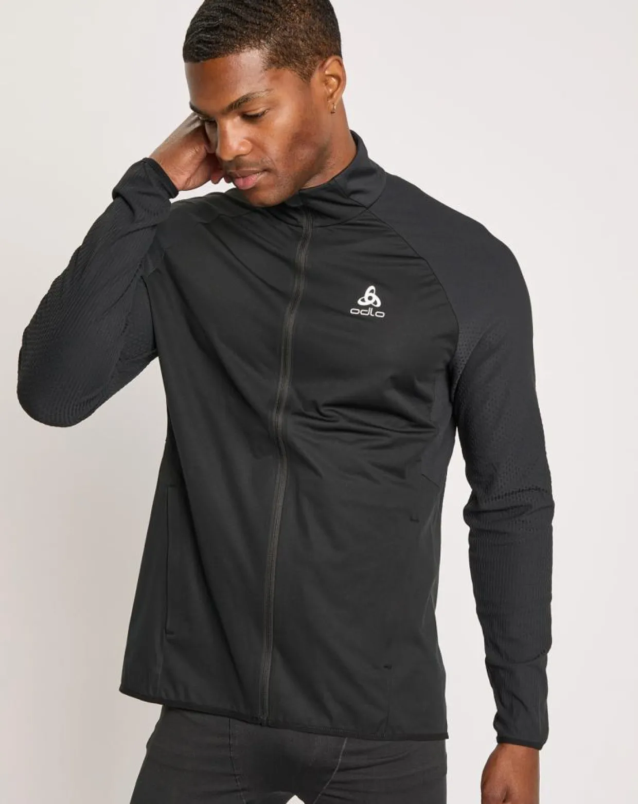 Veste de running Zeroweight Warm Hybrid noire-Odlo Clearance