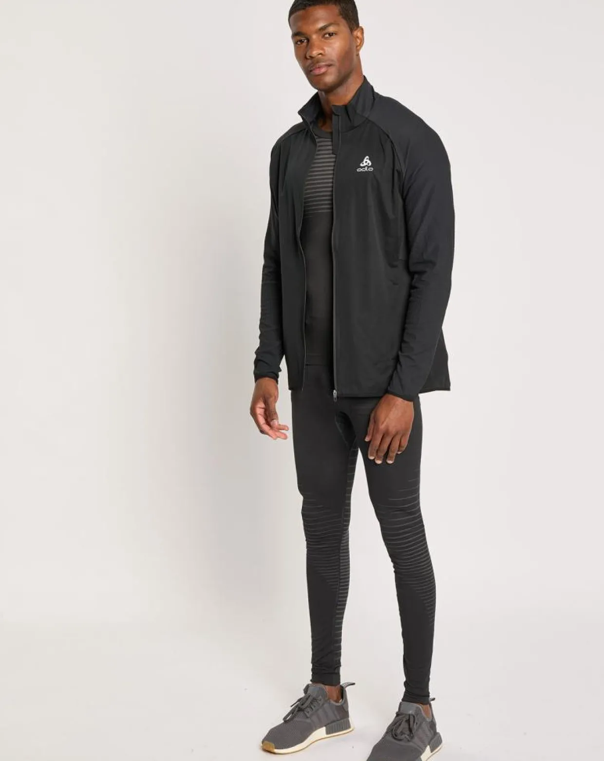 Veste de running Zeroweight Warm Hybrid noire-Odlo Clearance
