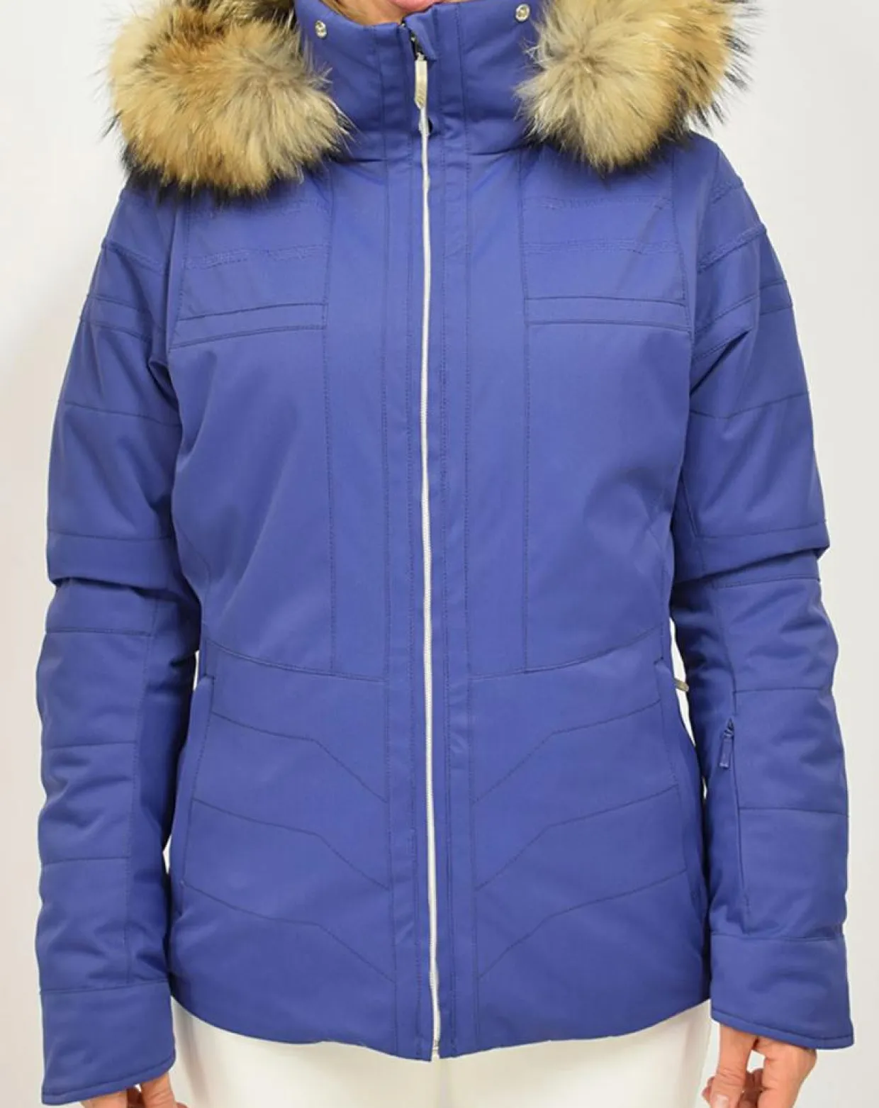 Femme Duvillard Manteaux^Veste de Ski Aneto col fausse fourrure cobalt