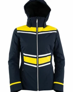 Femme Duvillard Manteaux^Veste de ski Caron bleu marine/jaune