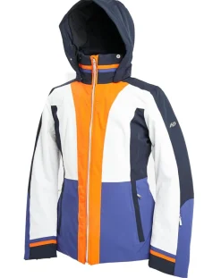 Veste de Ski Croche blanc/bleu/orange-Duvillard Hot
