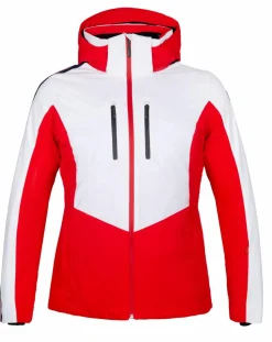 Femme Duvillard Manteaux^Veste de ski Droites rouge/blanc