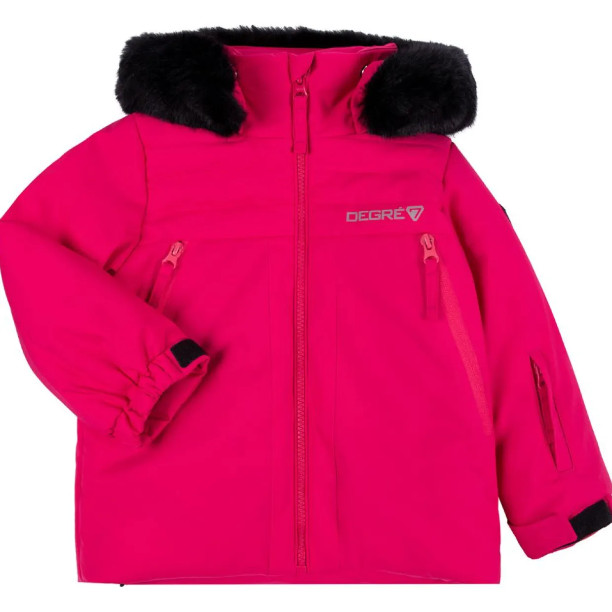 Enfant Degré 7 Fille^Veste de ski Fairy fausse fourrure rose