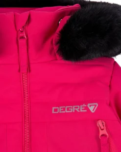 Enfant Degré 7 Fille^Veste de ski Fairy fausse fourrure rose