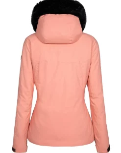 Veste de ski Geod fausse fourrure rose-Degré 7 Best