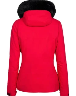 Veste de ski Geod fausse fourrure rouge-Degré 7 Discount