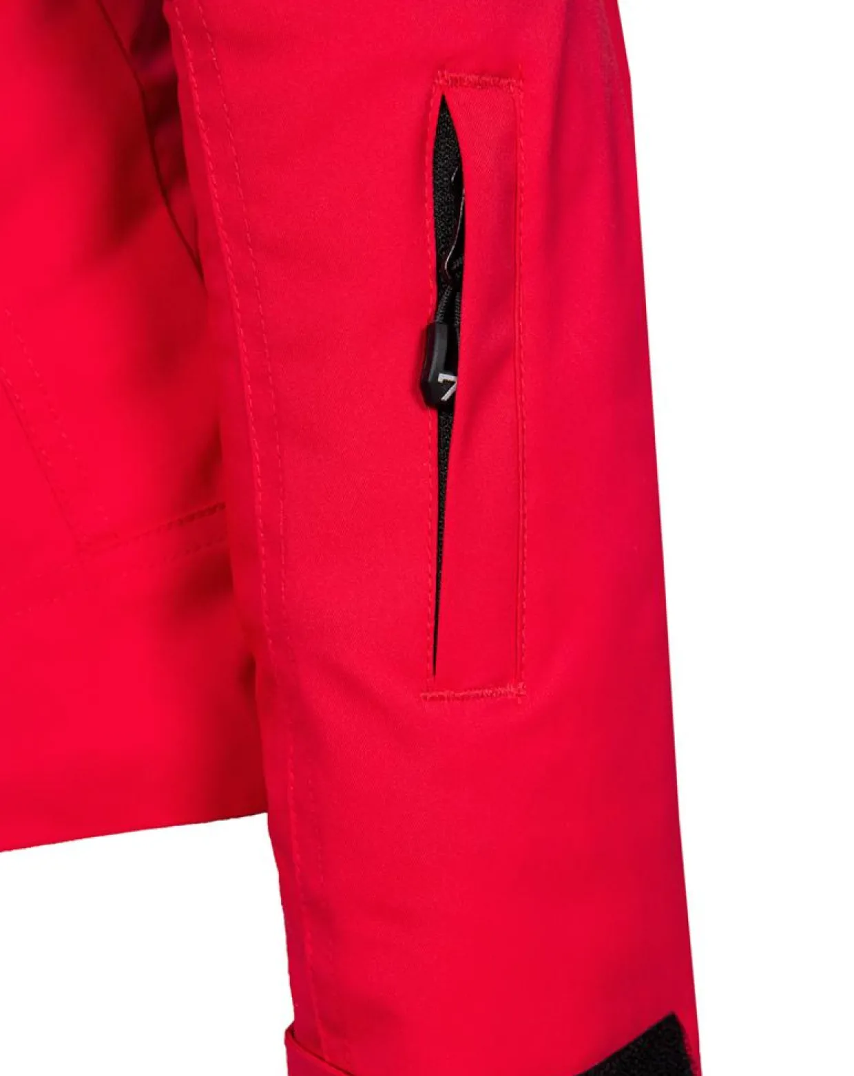 Veste de ski Geod fausse fourrure rouge-Degré 7 Discount