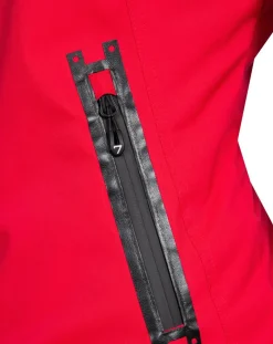 Veste de ski Geod fausse fourrure rouge-Degré 7 Discount