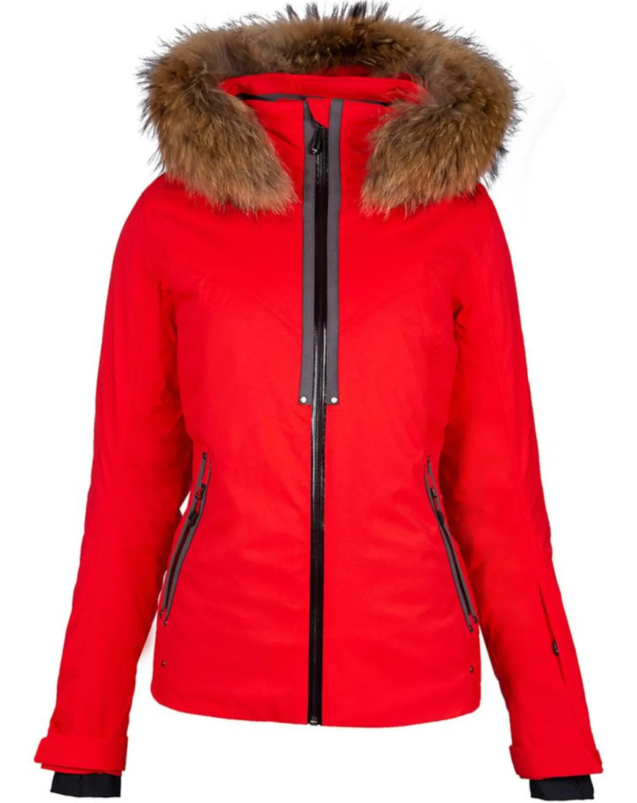 Femme Degré 7 Manteaux^Veste de ski Geod fausse fourrure rouge