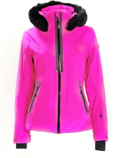 Femme Degré 7 Manteaux^Veste de ski Geod fausse fourrure rose