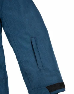 Enfant Degré 7 Fille^Veste de ski Geod JR fausse fourrure bleu foncé