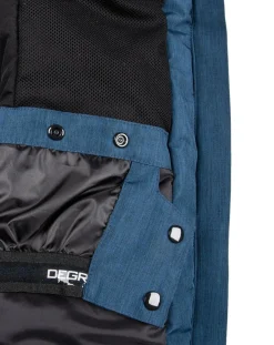 Enfant Degré 7 Fille^Veste de ski Geod JR fausse fourrure bleu foncé