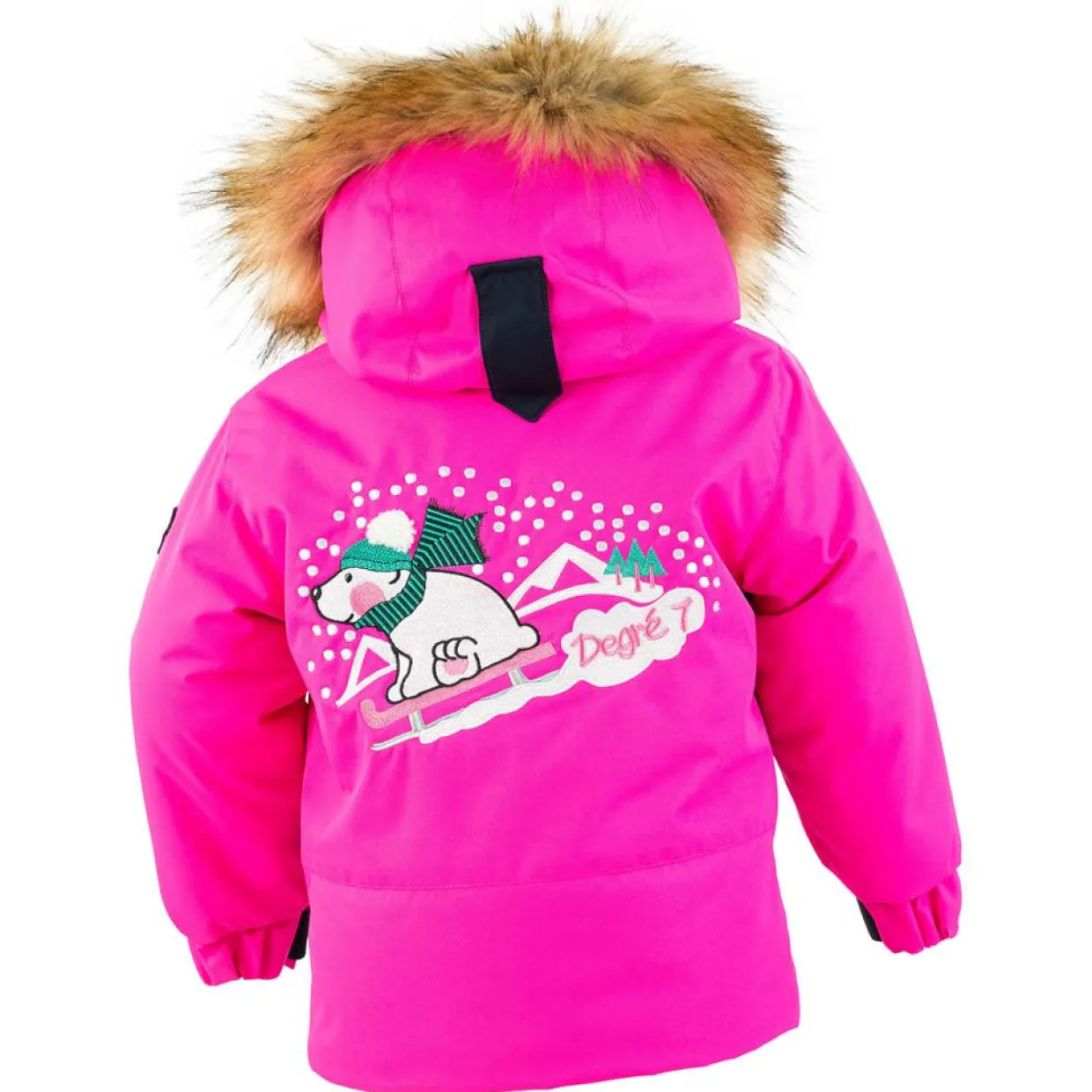 Enfant Degré 7 Fille^Veste de ski Mellow col fausse fourrure fuchsia