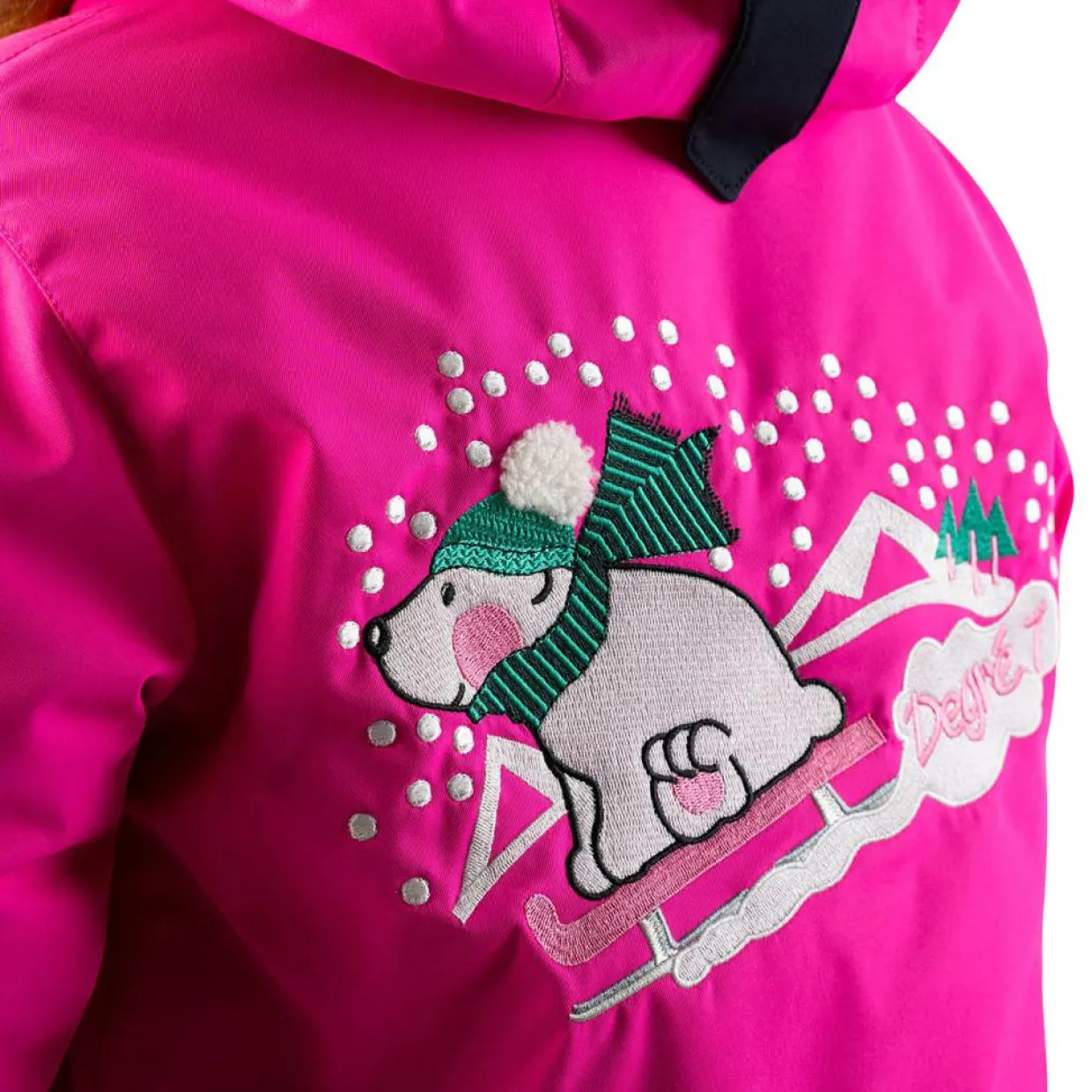 Enfant Degré 7 Fille^Veste de ski Mellow col fausse fourrure fuchsia