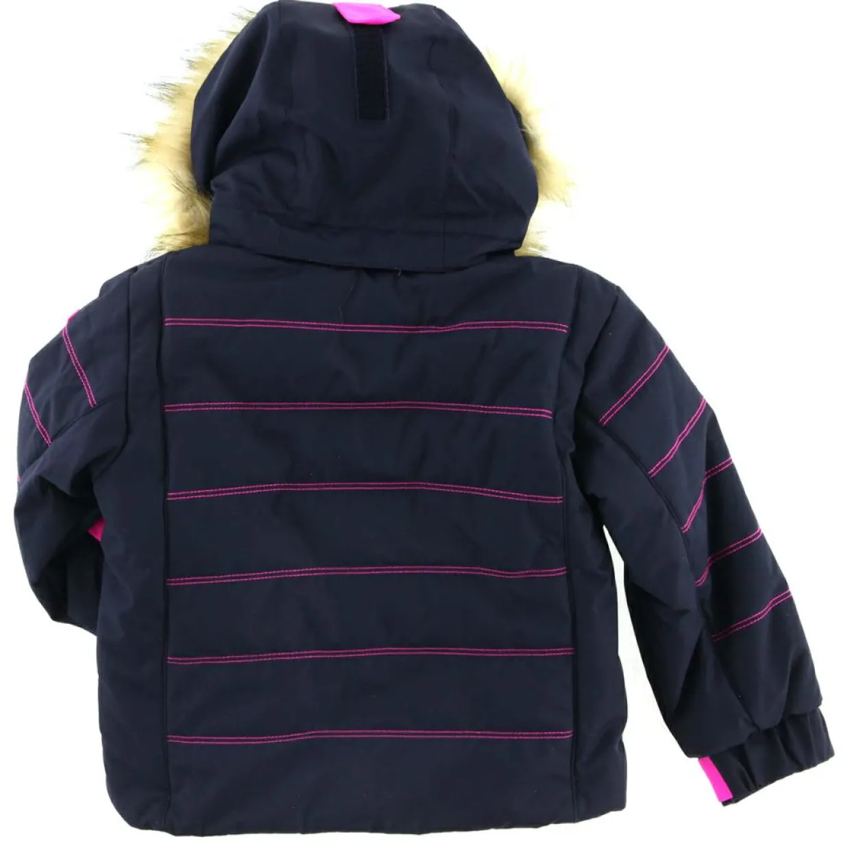 Veste de ski Snow col fausse fourrure bleu foncé-Degré 7 Best
