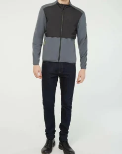 Homme Hackett London Vestes, Blousons^Veste de survêtement zippée Amr Pro Down gris/noir