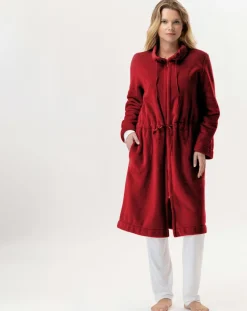 Femme Le Chat Vestes, Blousons^Veste d'intérieur en peluche flanelle Essentiel tomette
