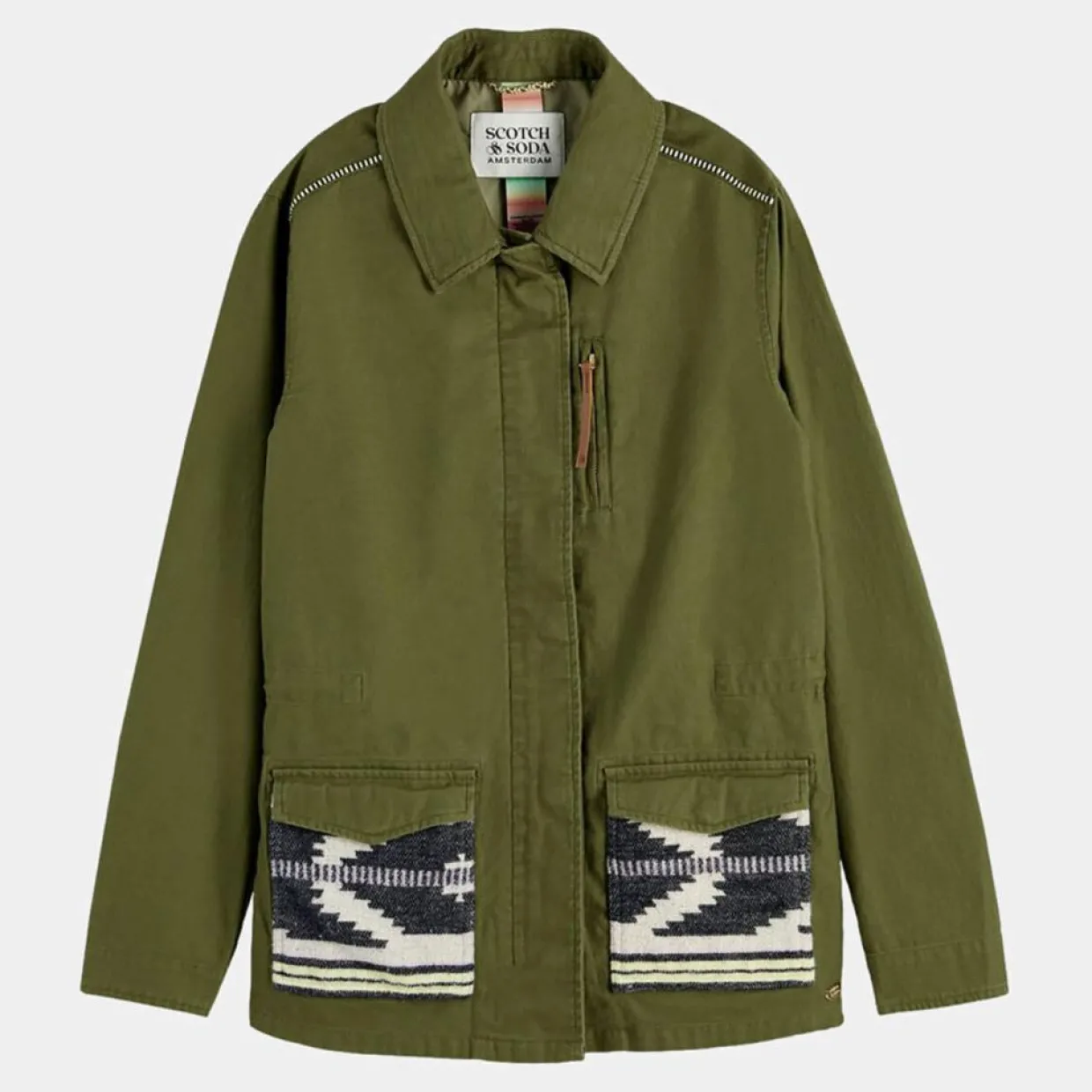 Veste droite Militaire kaki-Scotch & Soda Outlet