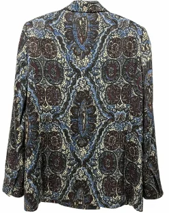 Femme See u Soon Vestes, Blousons^Veste Emma satinée imprimée bordeaux/bleu