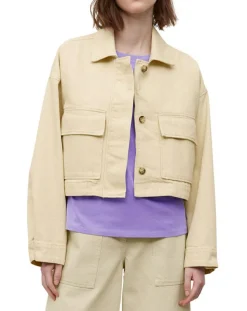 Femme Marc O'Polo Vestes, Blousons^Veste en Coton & Lin Cop beige