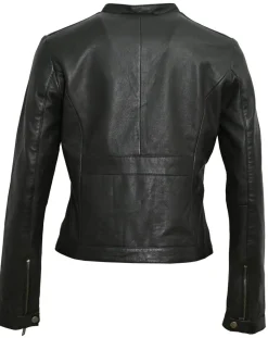Femme Chyston Vestes, Blousons^Veste en Cuir Aiden noire