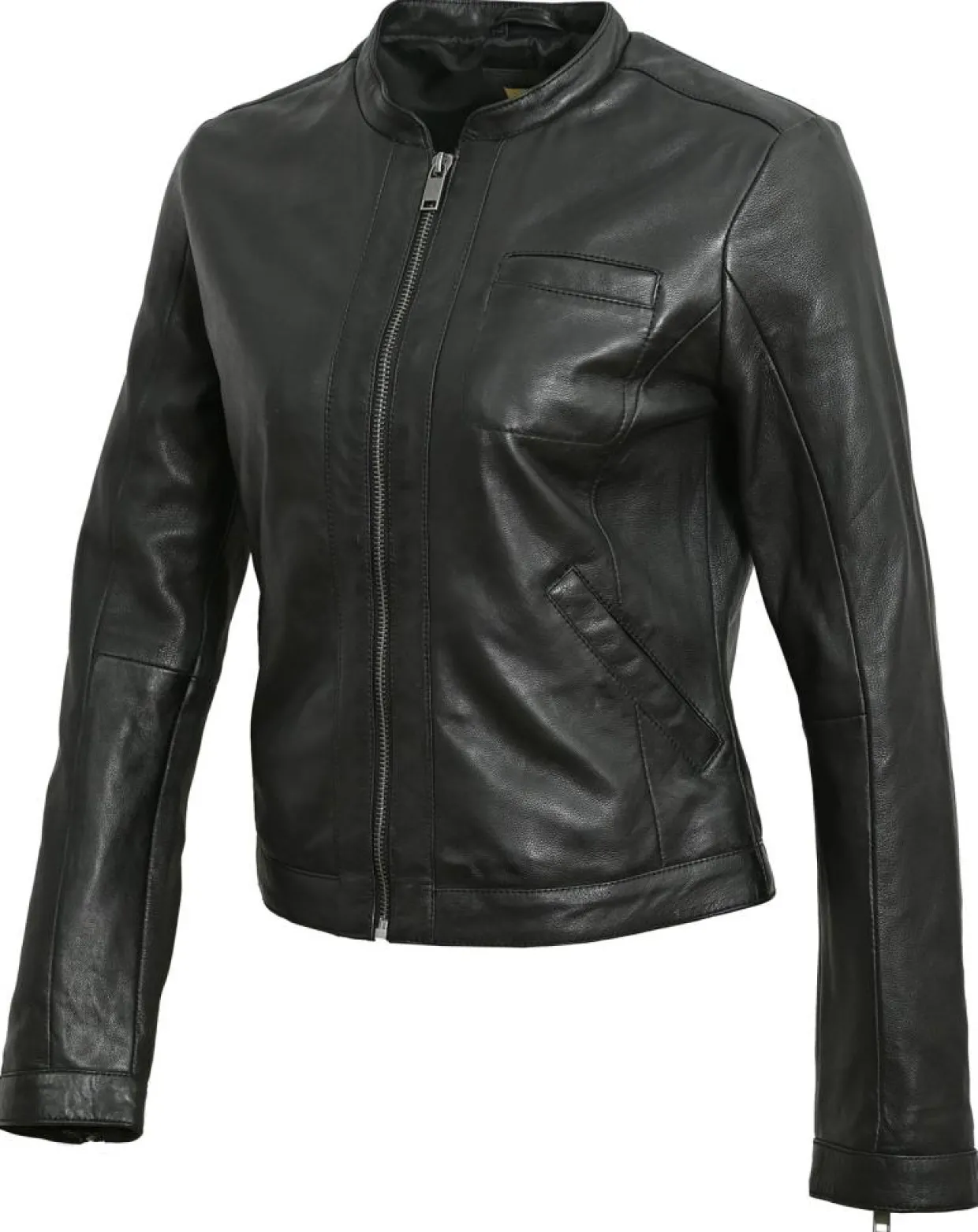 Femme Chyston Vestes, Blousons^Veste en Cuir Aiden noire