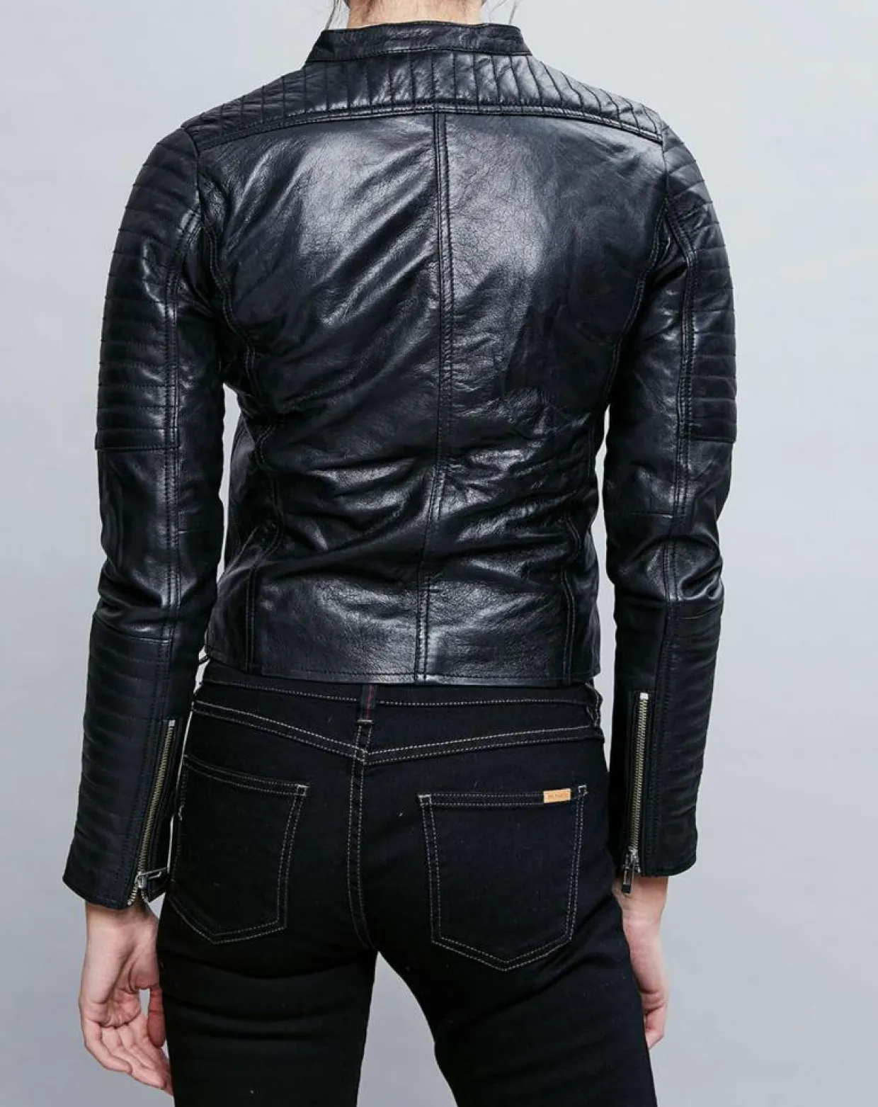 Veste en Cuir Alessia noire-Chyston New