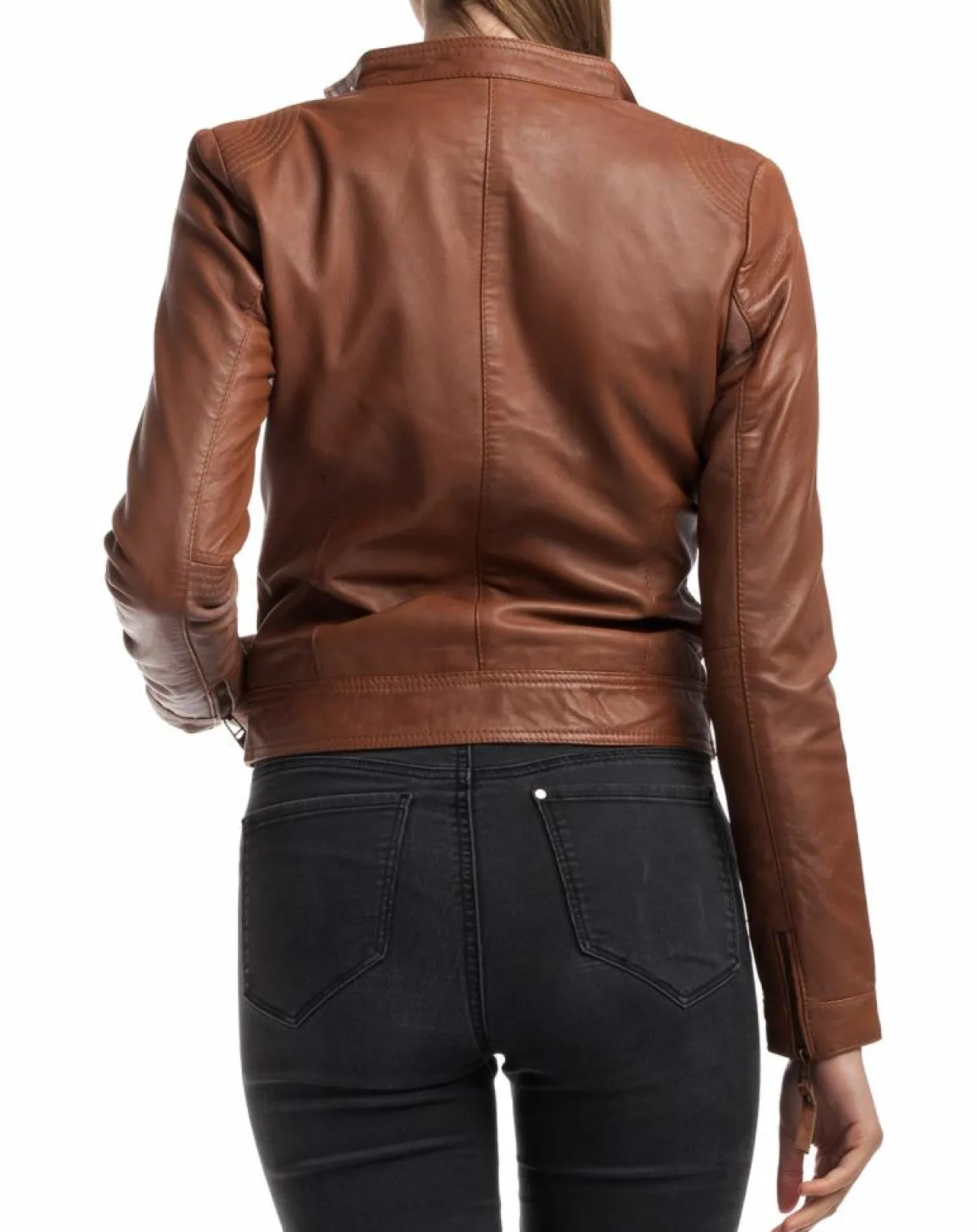 Femme Chyston Vestes, Blousons^Veste en Cuir Alison cognac