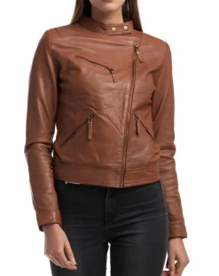 Femme Chyston Vestes, Blousons^Veste en Cuir Alison cognac
