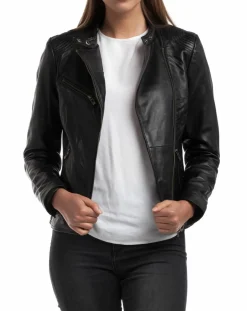 Femme Chyston Vestes, Blousons^Veste en Cuir Alison noire
