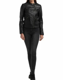 Femme Chyston Vestes, Blousons^Veste en Cuir Alison noire